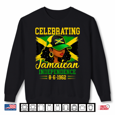 Sweatshirt Celebrating Jamaica Independence Day Proud Jamaican Women Shirt