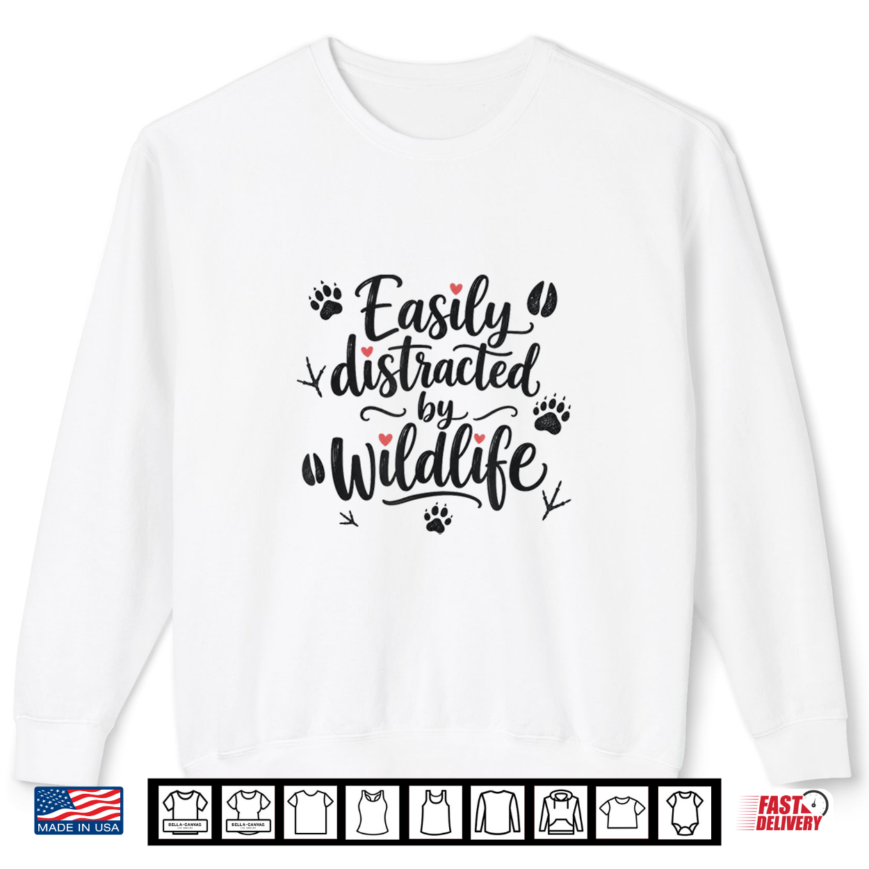 Easily Distracted By Wildlife Funny Nature Lover Hiking Shirt