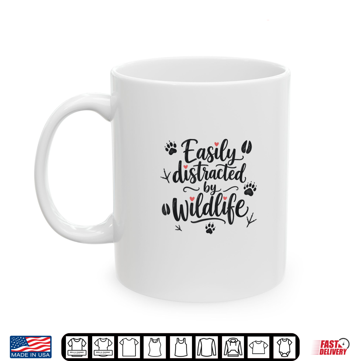 Easily Distracted By Wildlife Funny Nature Lover Hiking Shirt
