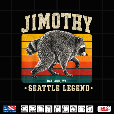 Design Jimothy Raccoon Seattle Feral Legend Meme Shirt