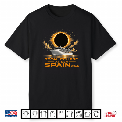Total Solar Eclipse Spain Sea 12 August 2026 Shirt
