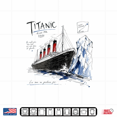 Design Titanic 1912 Ocean Liner Iceberg Collision Cruise Shirt