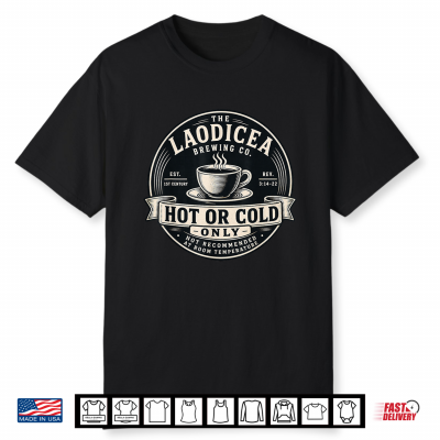 Vintage Coffee Lover Laodicea Bible Verse Joke Shirt