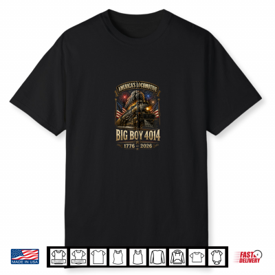 Big Boy 4014 America’S Locomotive Steam Train Us Flag Shirt