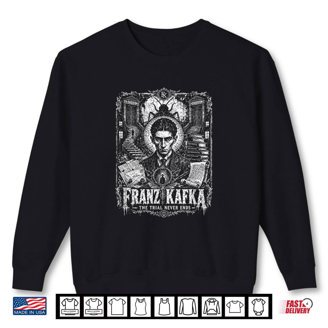 Franz Kafka The Trial Never Ends Dark Classic Shirt