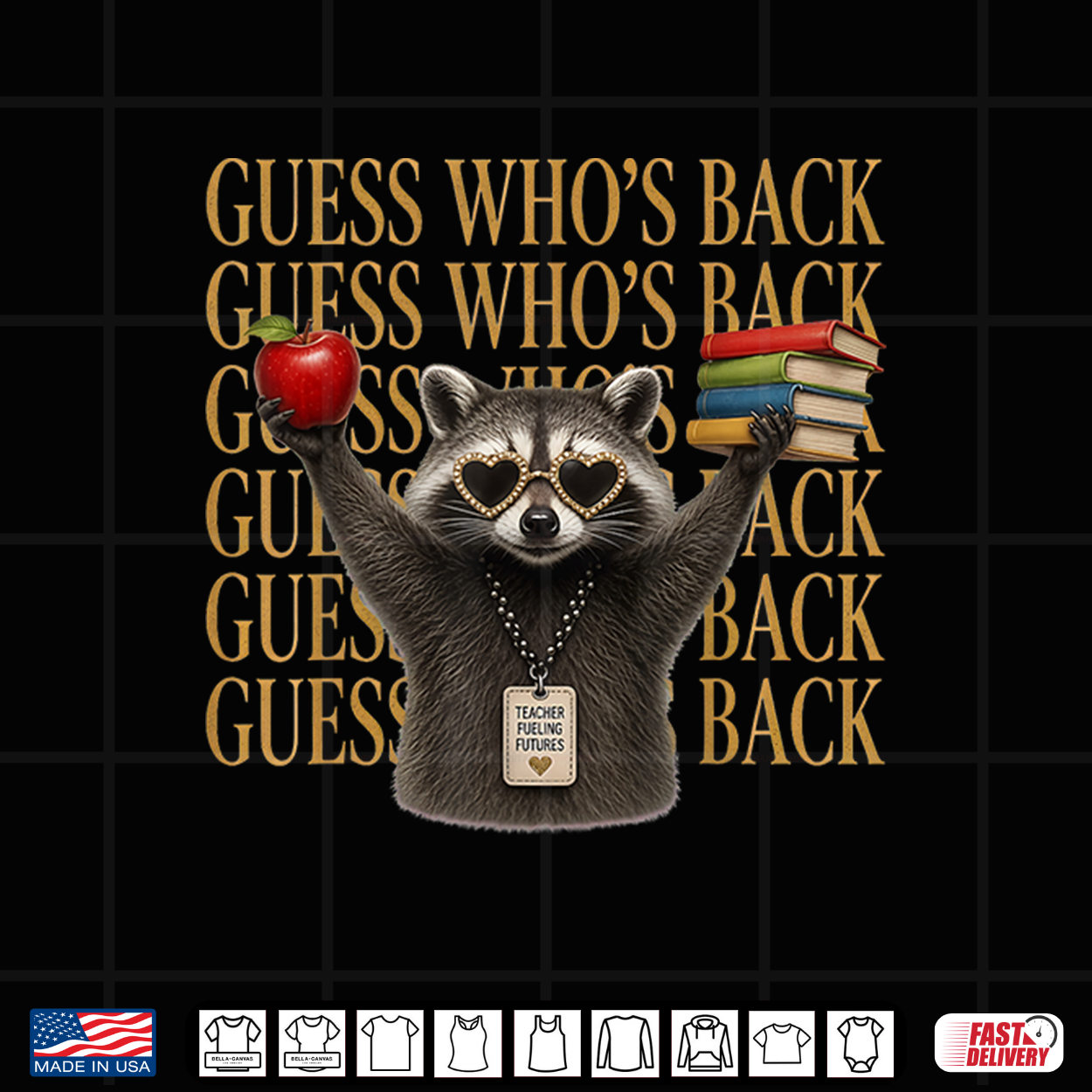 Guess Who Is Back Funny Raccoon Meme Back To School Quote Shirt