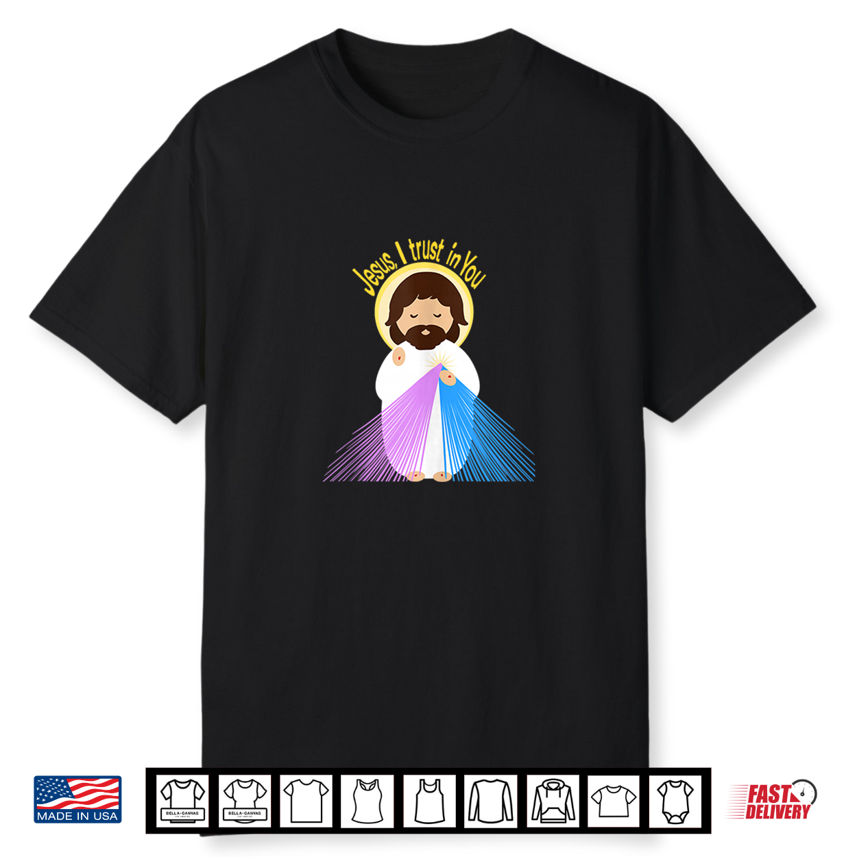 Jesus I Trust In You Divine Mercy Inspired Design Shirt