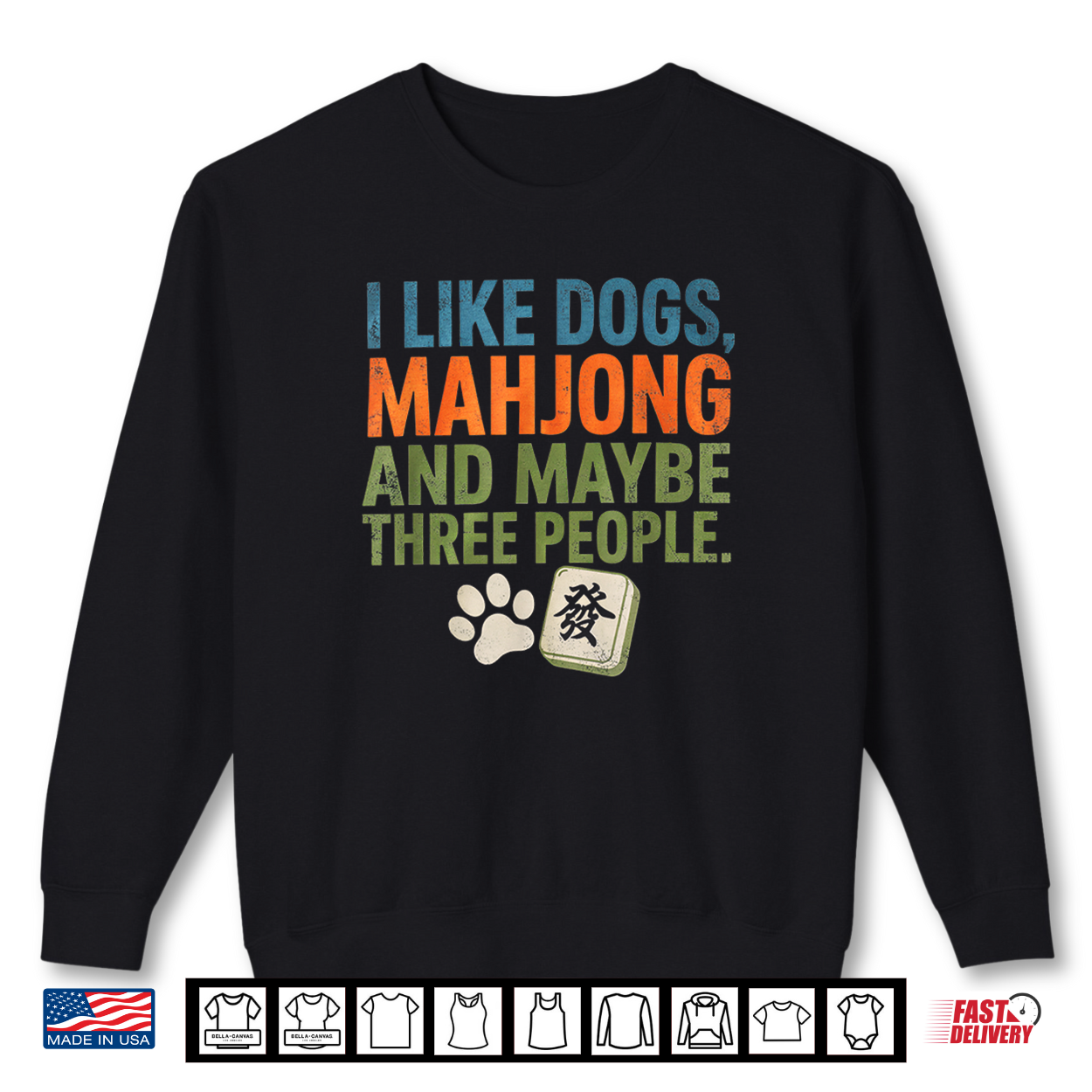 I Like Dogs Mahjong And Maybe Three People Vintage Mah Jong Shirt