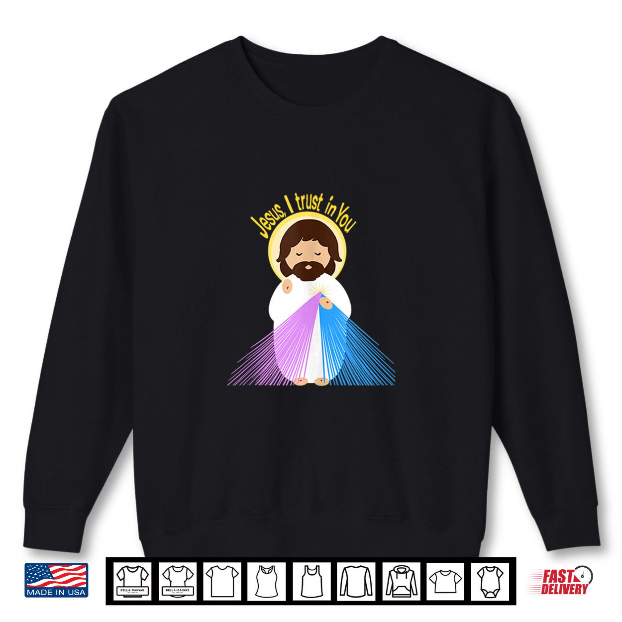 Jesus I Trust In You Divine Mercy Inspired Design Shirt