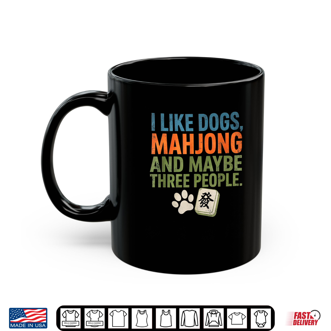 I Like Dogs Mahjong And Maybe Three People Vintage Mah Jong Shirt