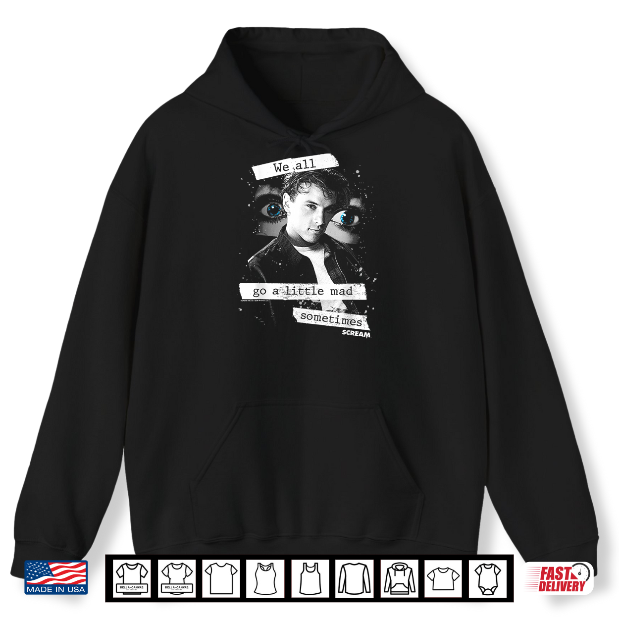 Scream Billy Loomis We All Go A Little Mad Horror Movie Shirt