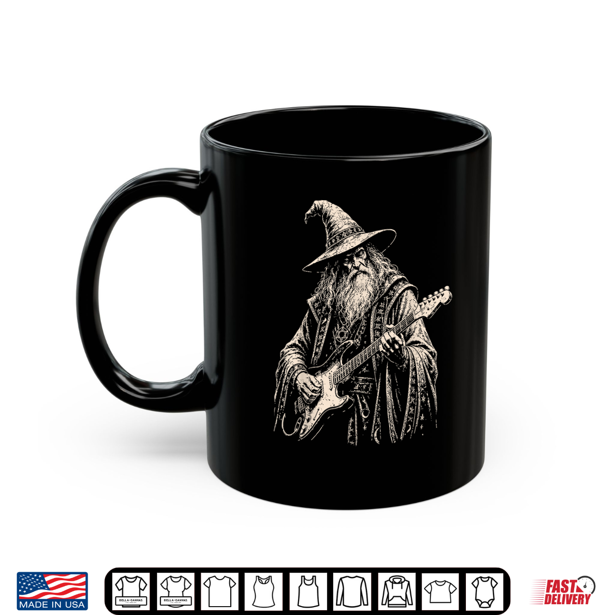 Electric Guitar Wizard Rock Star Fantasy Guitarist Meme Shirt