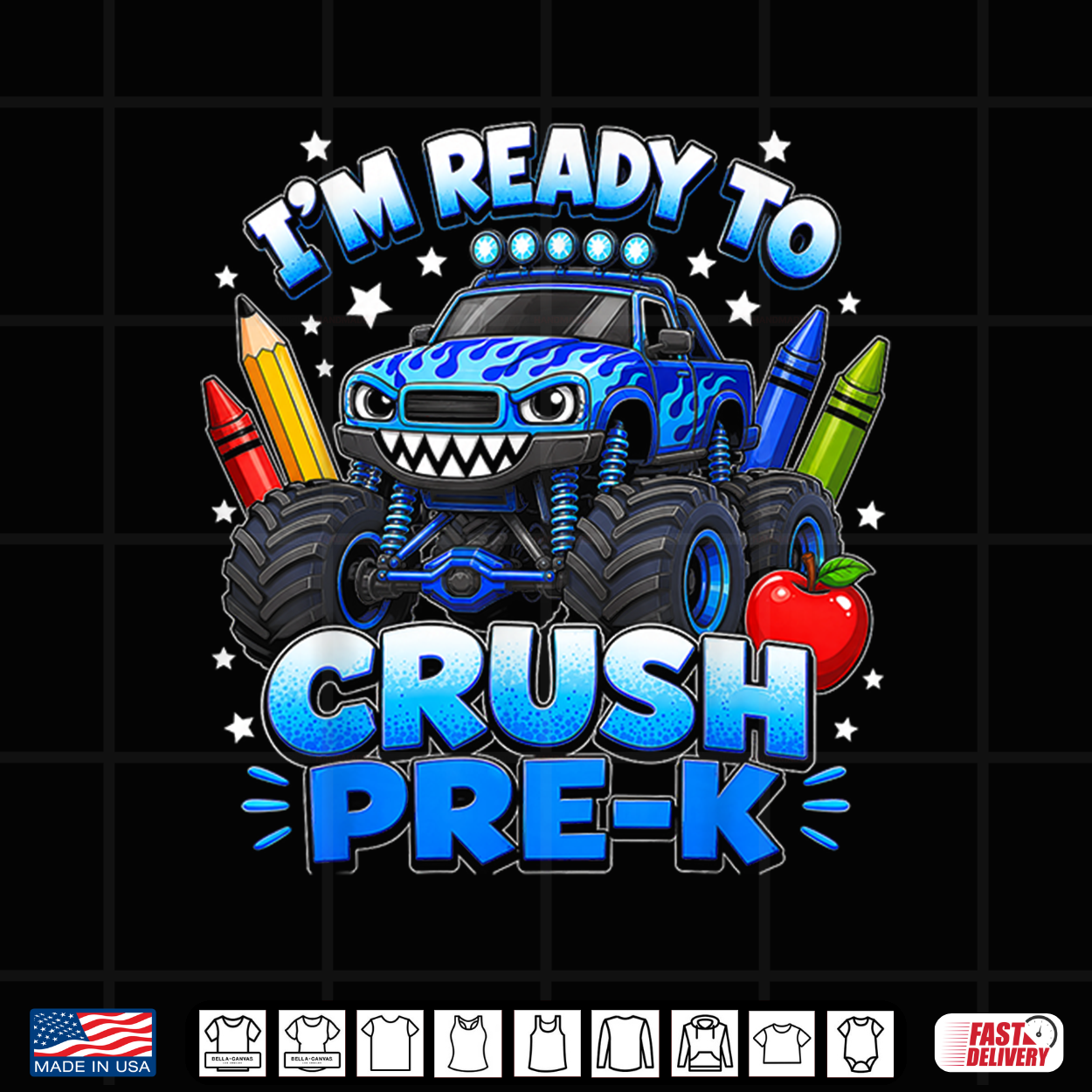 I’M Ready To Crush Pre K Monster Truck First Day Preschool Shirt
