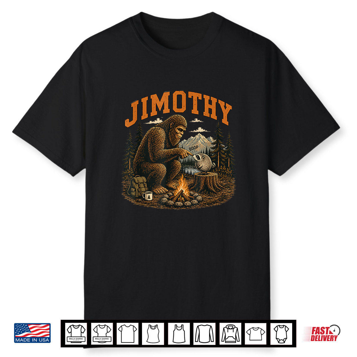 Jimothy Raccoon Jimothy Bigfoot Boop Pacific Northwest Hero Shirt