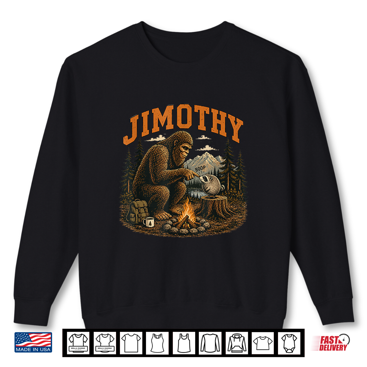 Jimothy Raccoon Jimothy Bigfoot Boop Pacific Northwest Hero Shirt