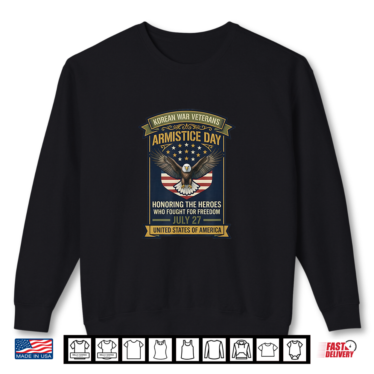 Korean War Veterans Armistice Day Honoring Graphic Tee Shirt