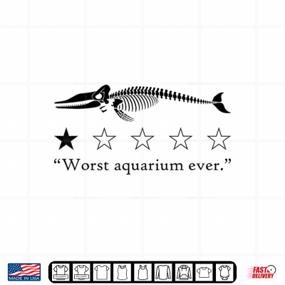Design Worst Aquarium Ever Whale Skeleton Shirt