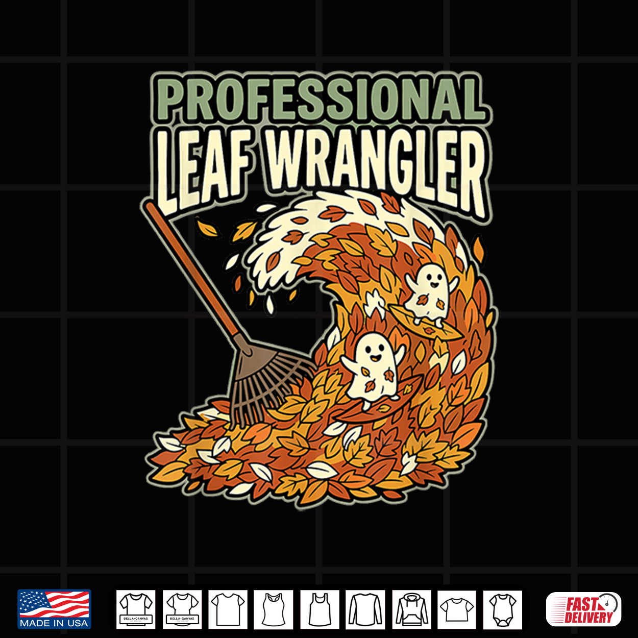Professional Leaf Wrangler Fall Yard Raking Humor Jokes Shirt Professional Leaf Wrangler Fall Yard Raking Humor Jokes Shirt