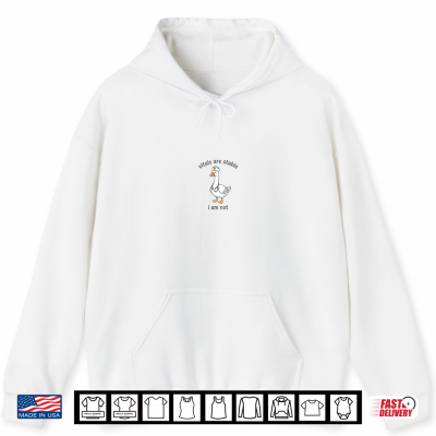 Hoodie Vitals are Stable I Am Not Funny Goose Nurse RN Medical Shirt