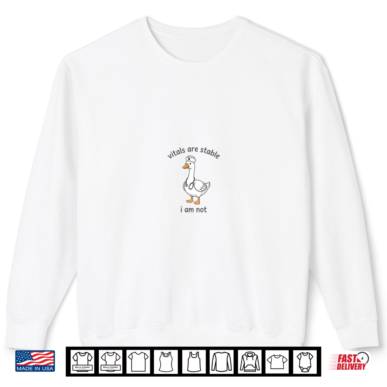 Vitals Are Stable I Am Not Funny Goose Nurse Rn Medical Shirt