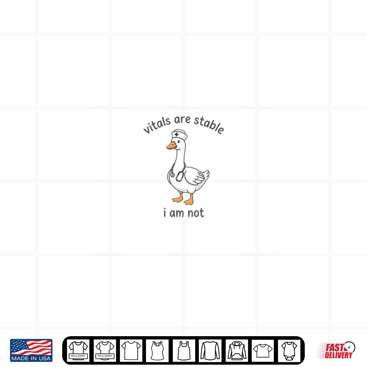 Vitals Are Stable I Am Not Funny Goose Nurse Rn Medical Shirt